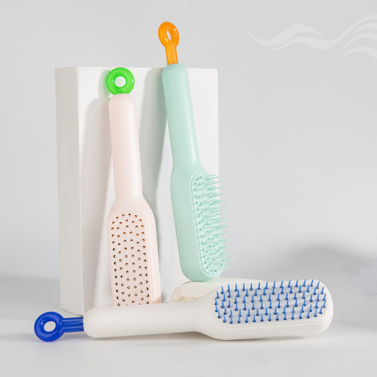 Quick & Easy Clean Self-Cleaning Hairbrush | Retractable Detangler Comb