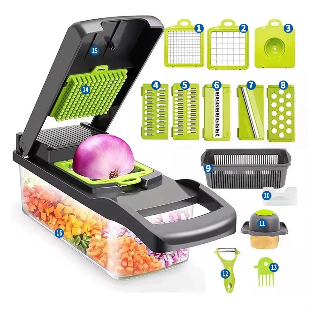 Multifunctional Vegetable Chopper Onion Chopper Handle Food Grate Food Chopper Kitchen tools Vegetable Slicer Dicer Cut