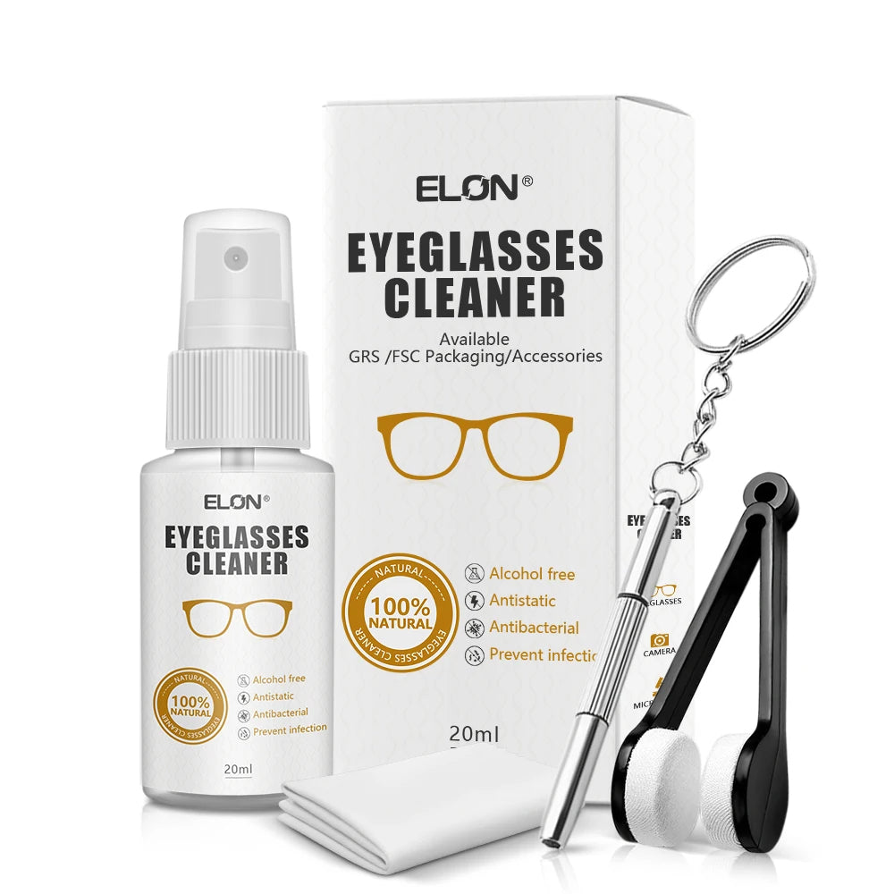 Glasses Cleaning Kit | Eyeglasses Lens Care Tool with Microfiber Cloth & Screwdriver