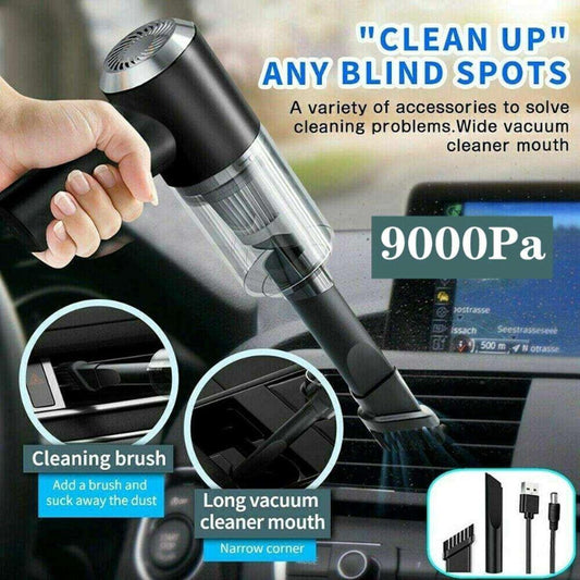 2 in 1 Portable Wireless Car Vacuum Cleaner