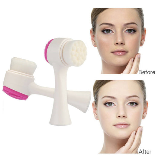 Double-Sided Soft Silicone Facial Cleansing Brush