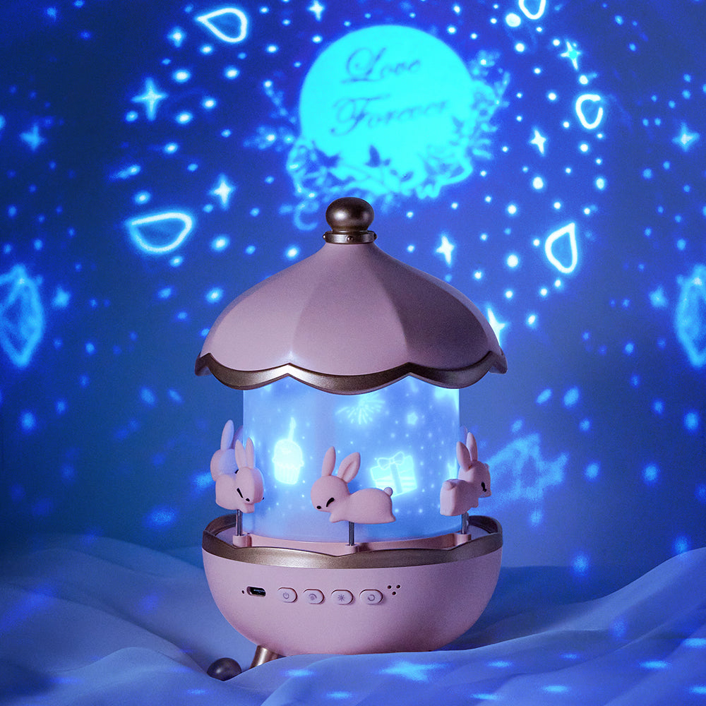 Mini LED Starry Sky Projector Rotary Nursery Night Light Touch Small Silicone Children's Bedroom