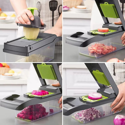 Multifunctional Vegetable Chopper Onion Chopper Handle Food Grate Food Chopper Kitchen tools Vegetable Slicer Dicer Cut