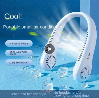 Neck Fan Portable neck fans rechargeable USB Cooling Fan Super Strong Hanging Neck Fan