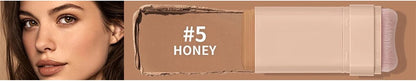 Skin Tint Foundation Stick with Brush Multi Use Matte Waterproof